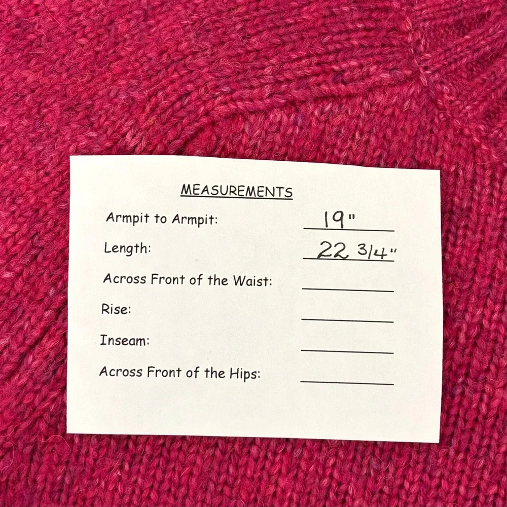 J. CREW Alpaca Blend Crewneck Sweater Pink‎ Merino Wool Heathered Fuchsia Medium